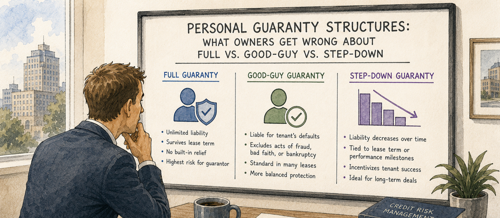 Personal Guaranty Structures: What Owners Get Wrong About Full vs. Good-Guy vs. Step-Down